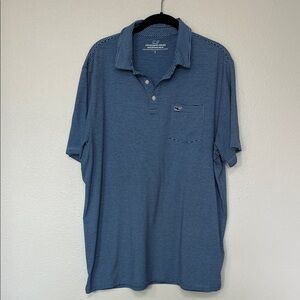 Vineyard Vines Blue Striped Relaxed Fit Edgartown Polo Shirt